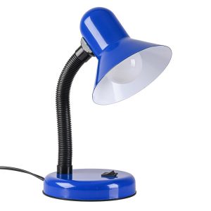 Lampka biurkowa Mentor niebiesko czarna regulowana 1xE27 metal IP20 33 cm 1042816 Lampka biurkowa Mentor niebiesko czarna regulowana 1xE27 metal IP20 33 cm 1042816