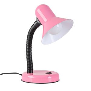 Lampka biurkowa Mentor różowa czarna metal 33 cm regulowana 1xE27 IP20 230V 1042818 Lampka biurkowa Mentor różowa czarna metal 33 cm regulowana 1xE27 IP20 230V 1042818