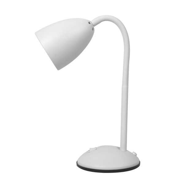 Lampka biurkowa minimalistyczna biała LOGIC 1xE27x60W wys:35cm Milagro 904620