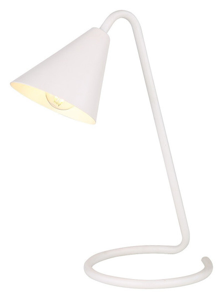 Lampka biurkowa minimalistyczna biała Monty 1xE14x40W wys:34,5cm Rabalux 904737