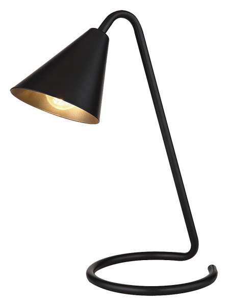 Lampka biurkowa minimalistyczna czarna Monty 1xE14x40W wys:34,5cm Rabalux 904916
