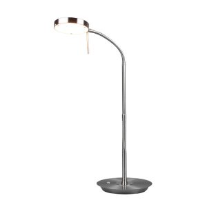 Lampka biurkowa MONZA srebrna LED 12W Odcienie bieli wys:57cm Trio 904923