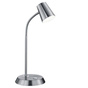 Lampka biurkowa NARCOS nikiel-biała LED 4.7W Ciepła biel wys:38cm Trio 1017536