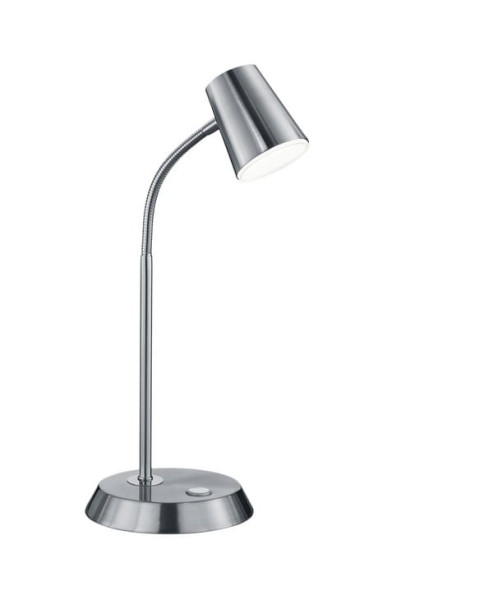 Lampka biurkowa NARCOS nikiel-biała LED 4.7W Ciepła biel wys:38cm Trio 1017536
