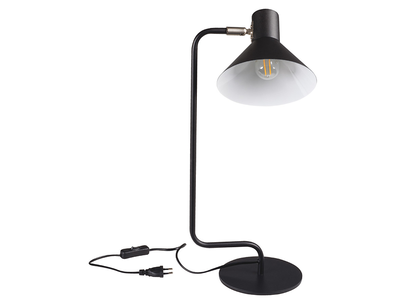 Lampka biurkowa Nedia stalowa czarna 291479