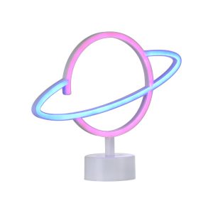Lampka biurkowa Neon-Saturn biało-różowa LED 1W wys:30cm Leuchten Direkt 903652 Lampka biurkowa Neon-Saturn biało-różowa LED 1W wys:30cm Leuchten Direkt 903652