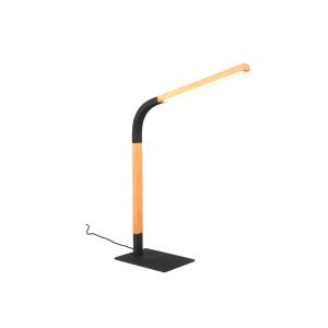 Lampka biurkowa Norris jasne drewno-czarna LED 7W wys:73,5cm Trio 904836