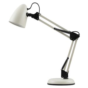 Lampka biurkowa Notari metalowa biała 209828