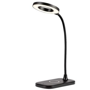 Lampka biurkowa nowoczesna Hardin biało-czarna LED 5W wys:29cm Rabalux 904886 Lampka biurkowa nowoczesna Hardin biało-czarna LED 5W wys:29cm Rabalux 904886