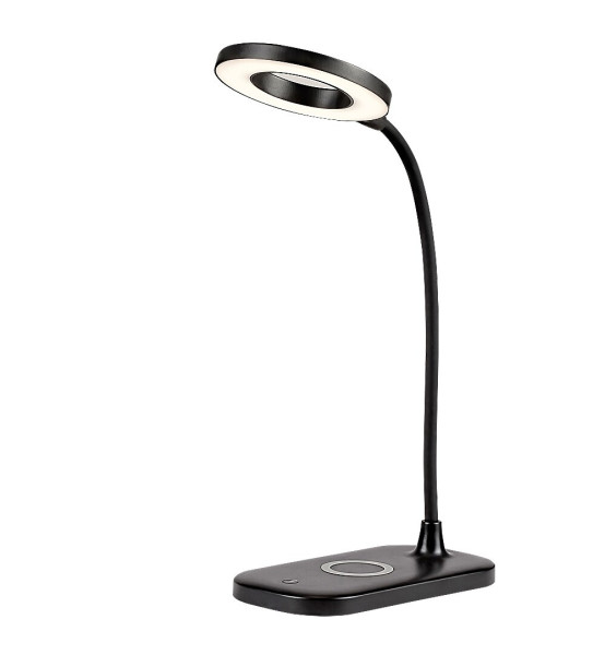 Lampka biurkowa nowoczesna Hardin biało-czarna LED 5W wys:29cm Rabalux 904886