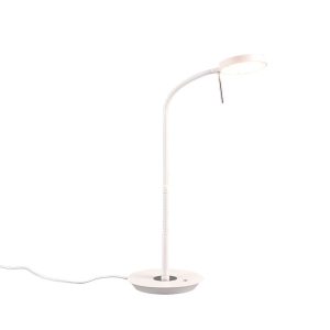 Lampka biurkowa nowoczesna Monza biała LED 12W Odcienie bieli wys:57cm Trio 904701 Lampka biurkowa nowoczesna Monza biała LED 12W Odcienie bieli wys:57cm Trio 904701