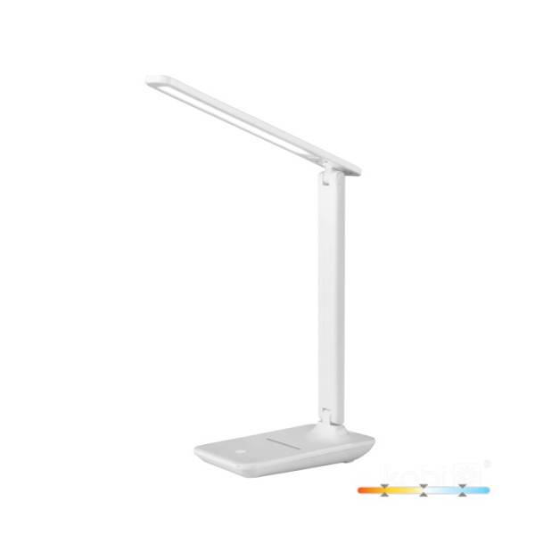 Lampka biurkowa nowoczesna NOBLITE biała LED 7W wys:35cm Kobi 1017486