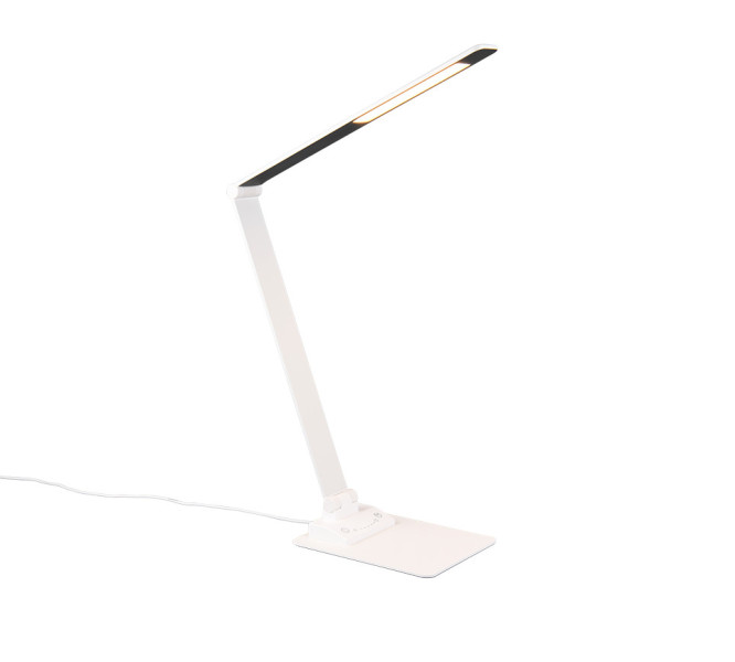 Lampka biurkowa nowoczesna Travis biało-czarna LED 6W wys:71,9cm Trio 904860