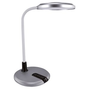 Lampka biurkowa Platon LED z tworzywa sztucznego srebrna 178839 Lampka biurkowa Platon LED z tworzywa sztucznego srebrna 178839