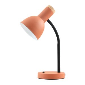 Lampka biurkowa pomarańczowo-czarna SENZA 1xE27x5W wys:36cm Italux 904790 Lampka biurkowa pomarańczowo-czarna SENZA 1xE27x5W wys:36cm Italux 904790