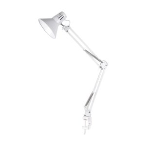Lampka biurkowa przykręcana biała Worker 1xE27x10W wys:70cm Polux 904660 Lampka biurkowa przykręcana biała Worker 1xE27x10W wys:70cm Polux 904660