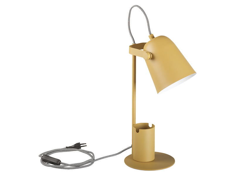 Lampka biurkowa Raibo metalowa żółta 291485