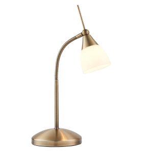 Lampka biurkowa RANGE antyczna mosiężna LED 40W 0K 3400lm Endon 1017437 Lampka biurkowa RANGE antyczna mosiężna LED 40W 0K 3400lm Endon 1017437
