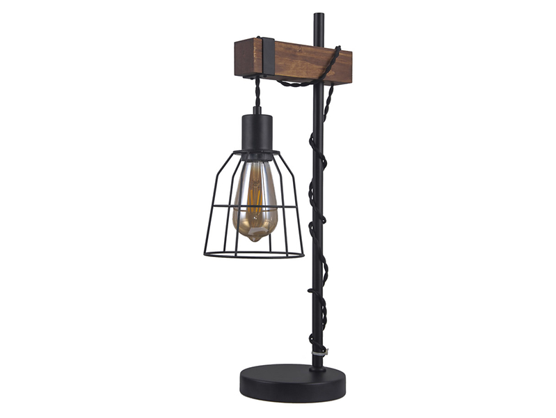 Lampka biurkowa Reda stalowa brązowo-czarna 43897