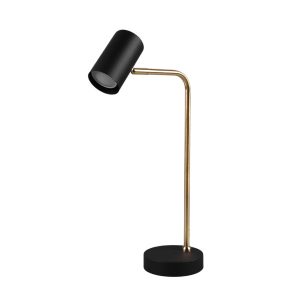 Lampka biurkowa regulowana złoto-czarna MARLEY 1xGU10x5W wys:45cm Trio 904667 Lampka biurkowa regulowana złoto-czarna MARLEY 1xGU10x5W wys:45cm Trio 904667