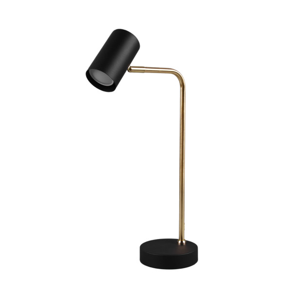 Lampka biurkowa regulowana złoto-czarna MARLEY 1xGU10x5W wys:45cm Trio 904667