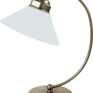 Lampka biurkowa retro biały i brąz Marian 1xE27x60W wys:39cm Rabalux 904817 Lampka biurkowa retro biały i brąz Marian 1xE27x60W wys:39cm Rabalux 904817