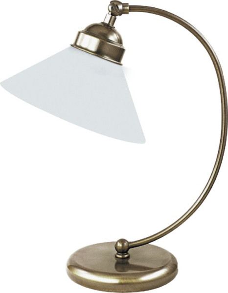 Lampka biurkowa retro biały i brąz Marian 1xE27x60W wys:39cm Rabalux 904817