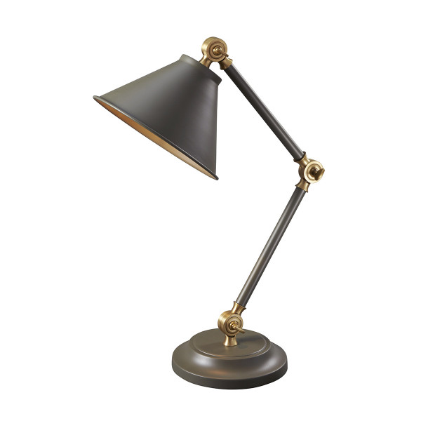 Lampka biurkowa retro ciemnoszara Provence Element 1xE27x60W Elstead 904772