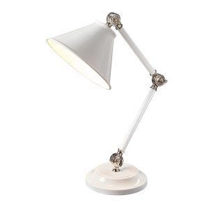 Lampka biurkowa retro nikiel Provence Element 1xE27x60W wys:52cm Elstead 904891 Lampka biurkowa retro nikiel Provence Element 1xE27x60W wys:52cm Elstead 904891