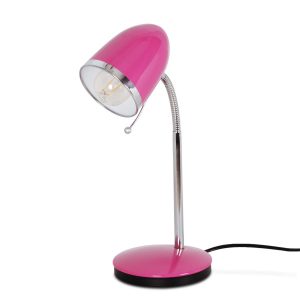 Lampka biurkowa różowo-chromowana KAJTEK 1xE27x40W wys:36cm Kaja 1004033 Lampka biurkowa różowo-chromowana KAJTEK 1xE27x40W wys:36cm Kaja 1004033