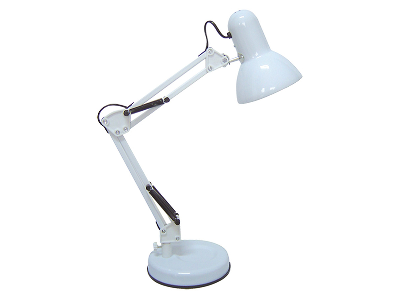 Lampka biurkowa Samson stalowa biała 46239