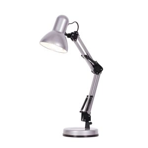 Lampka biurkowa srebrna COSMO 1xE27x60W wys:55cm Kaja 904665 Lampka biurkowa srebrna COSMO 1xE27x60W wys:55cm Kaja 904665