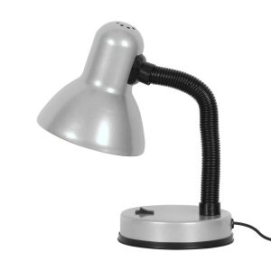 Lampka biurkowa srebrno-czarna CARIBA 1xE27x25W wys:30cm Kaja 904775 Lampka biurkowa srebrno-czarna CARIBA 1xE27x25W wys:30cm Kaja 904775