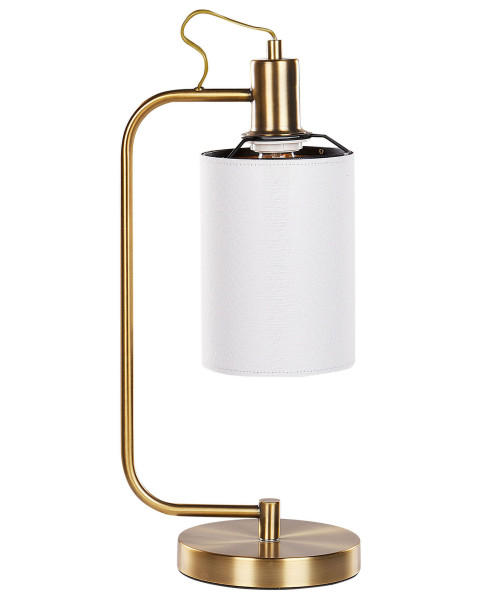 Lampka biurkowa stołowa nocna metalowa miedziana 159863