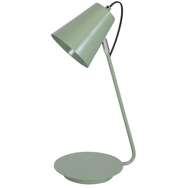 Lampka biurkowa stożkowy klosz zielona Desk lamp 1xE27x15W wys:42cm Luminex 904884