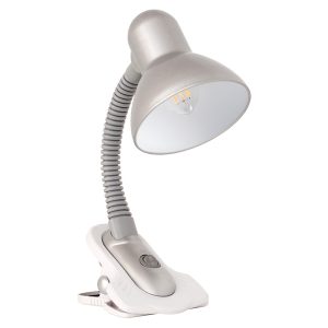 Lampka biurkowa Suzi z klipsem stalowa srebrna 57691 Lampka biurkowa Suzi z klipsem stalowa srebrna 57691