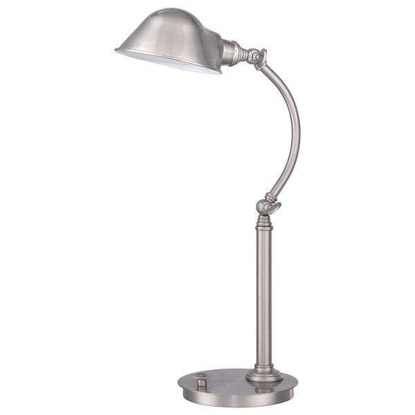 Lampka biurkowa Thompson szczotkowany nikiel LED 7W wys:53cm Quoizel 904635