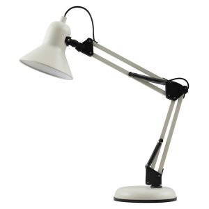 Lampka biurkowa Tiago metalowa biała 209836 Lampka biurkowa Tiago metalowa biała 209836