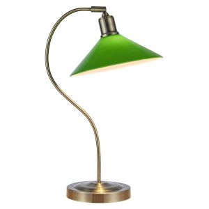 Lampka biurkowa Vela metalowa złoto-zielona 577914 Lampka biurkowa Vela metalowa złoto-zielona 577914