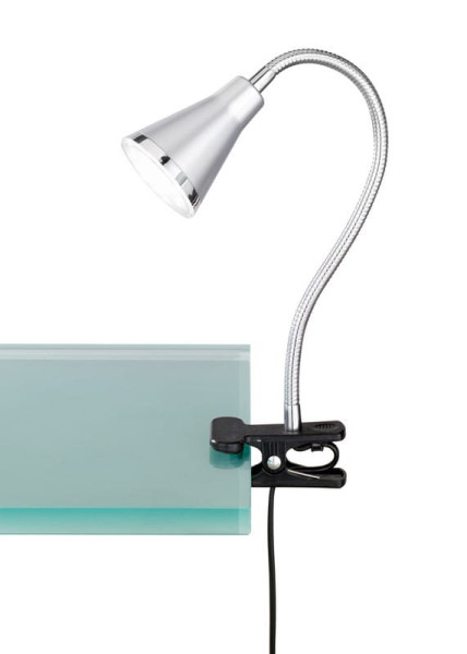 Lampka biurkowa z klipsem ARRAS srebrna LED 4W Ciepła biel wys:32cm RL 1017505
