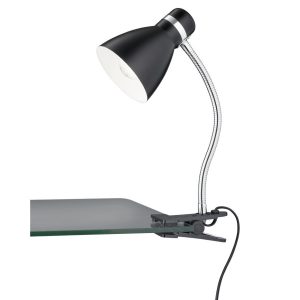 Lampka biurkowa z klipsem czarna-chromowana Harvey 1xE27x10W wys:36cm RL 904651 Lampka biurkowa z klipsem czarna-chromowana Harvey 1xE27x10W wys:36cm RL 904651