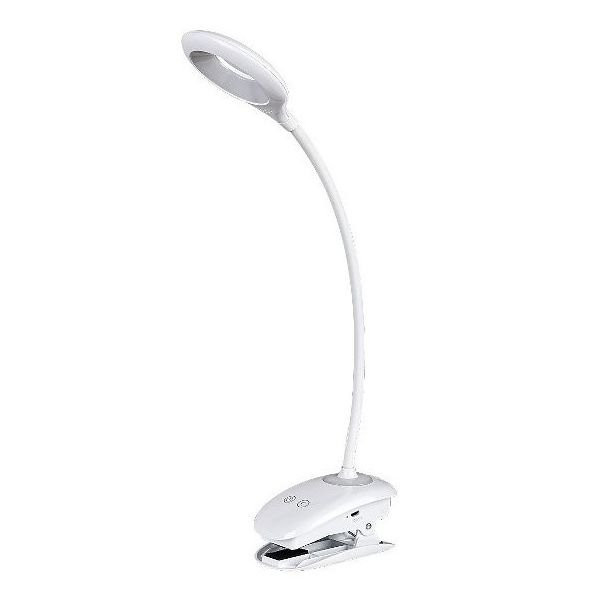 Lampka biurkowa z klipsem Harris biała LED 4W wys:47cm Rabalux 959482