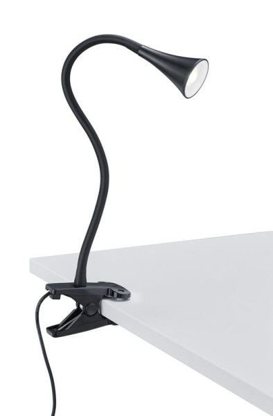 Lampka biurkowa z klipsem VIPER czarna LED 3W Ciepła biel wys:35cm RL 1017400