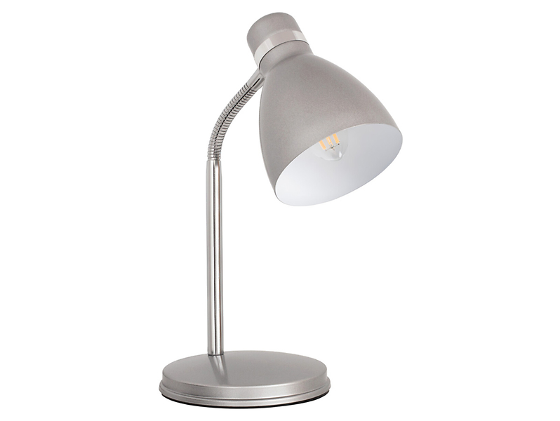 Lampka biurkowa Zara stalowa srebrna 57695