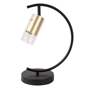 Lampka biurkowa złoto-czarna Ricky 1xGU10x8W wys:36cm Milagro 904702 Lampka biurkowa złoto-czarna Ricky 1xGU10x8W wys:36cm Milagro 904702