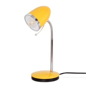Lampka biurkowa żółto-chromowana KAJTEK 1xE27x40W wys:36cm Kaja 1004035 Lampka biurkowa żółto-chromowana KAJTEK 1xE27x40W wys:36cm Kaja 1004035