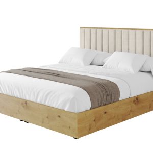 Łóżko tapicerowane z materacem + pojemnik ENZO4 – 160×200 cm Beżowy 839318 Łóżko tapicerowane z materacem + pojemnik ENZO4 – 160×200 cm Beżowy 839318