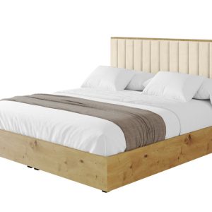 Łóżko tapicerowane z materacem + pojemnik ENZO4 – 180×200 cm Beżowy 839025 Łóżko tapicerowane z materacem + pojemnik ENZO4 – 180×200 cm Beżowy 839025