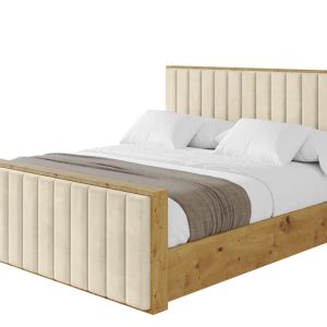 Łóżko tapicerowane z materacem + pojemnik ENZO4-Z-120×200 cm Beżowy 840409 Łóżko tapicerowane z materacem + pojemnik ENZO4-Z-120×200 cm Beżowy 840409