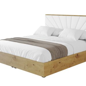 Łóżko tapicerowane z materacem + pojemnik ENZO6 – 120×200 cm Biały 840447 Łóżko tapicerowane z materacem + pojemnik ENZO6 – 120×200 cm Biały 840447